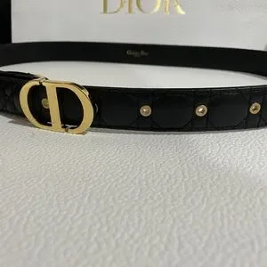 Dior | Accessories | Dior Black Quilted Leather Belt Sz 95 